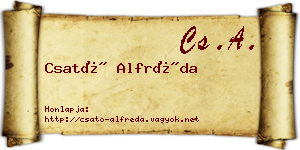Csató Alfréda névjegykártya